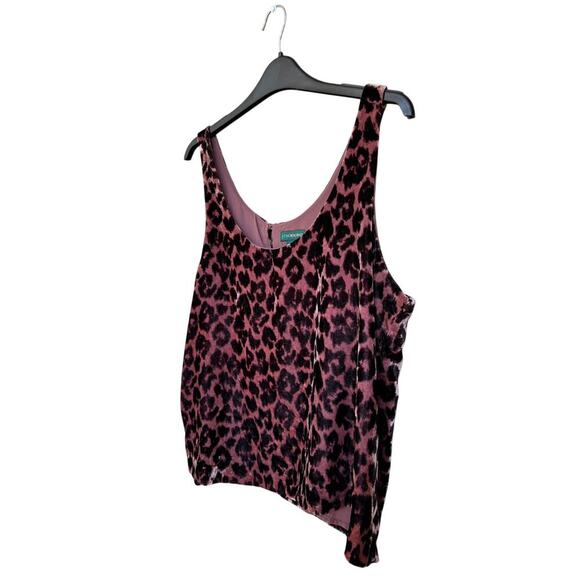 J.Crew Always Leopard Velvet Tank Top Size 10 Mob Wife Bold Y2K Animal Print - Picture 8 of 9